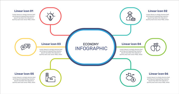 economy outline icon set featuring intranet, taxes, accountant, pin code icons.
