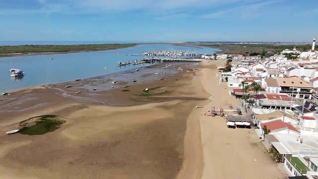 Aerial view of El Rompido beach