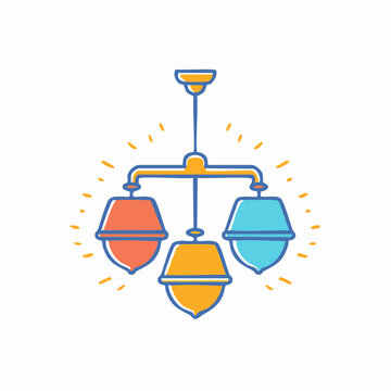 Colorful Chandelier Illustration