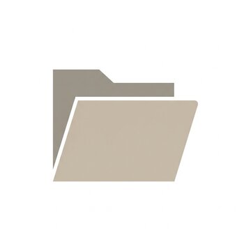 Minimal Open Folder 2D Flat Icon on White
