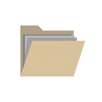 Minimal Open Folder 2D Flat Icon on White