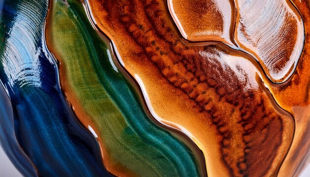 Raku Ceramic Glaze Texture Close Up Vertical