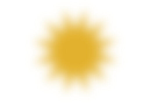 Glowing Yellow Sunburst Light Effect Isolated on Transparent Background