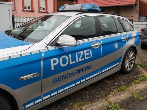 German Police Vehicle with French Gendarmerie Inscription for Cross-Border Operations