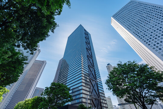 高層ビル　青空