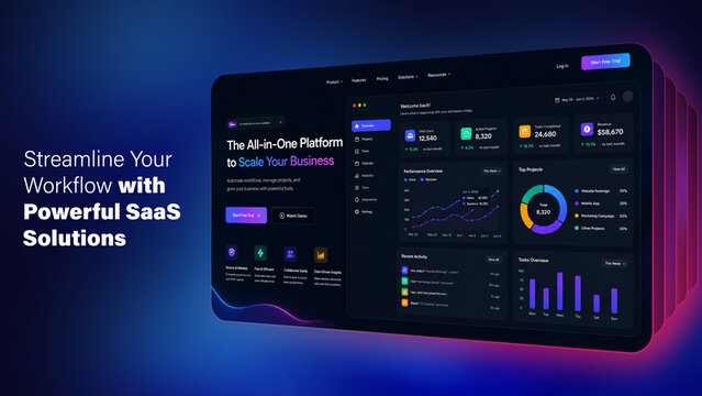 Animated Saas Website Promo and Startup App Presentation Animation