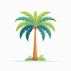 Obraz premium Stylized Palm Tree Illustration