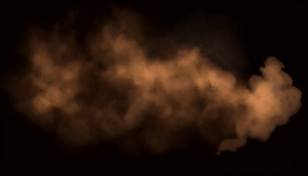 isolated brown smoke or dust cloud textured effect