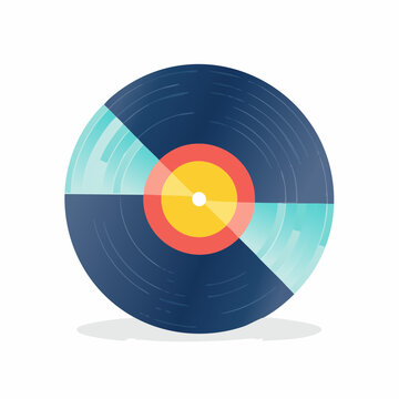 Stylized Vinyl Record Illustration