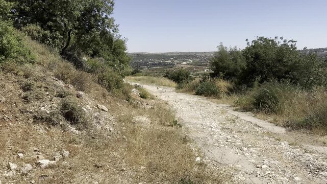 The Road of the Patriarchs is a short stretch of rural road between the settlements of Neve Daniel and Alon Shvut, located roughly halfway between Jerusalem and Hebron.