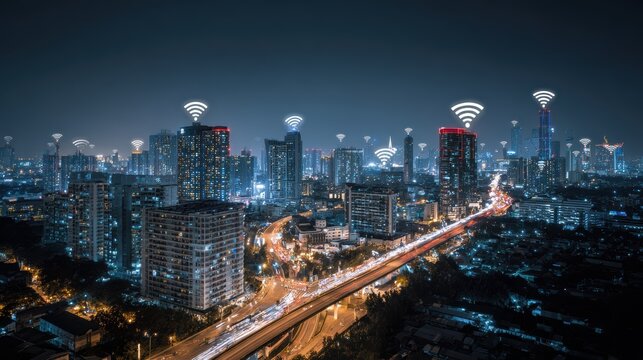 5G, 6G, Big data wireless network, high speed internet, cloud computing or connect diagram technology, Data storage, service, synchronize, online, financial, Connectivity global, smart city, Gen AI