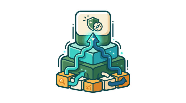 Strategic Security Architecture and Data Flow Optimization Process Diagram