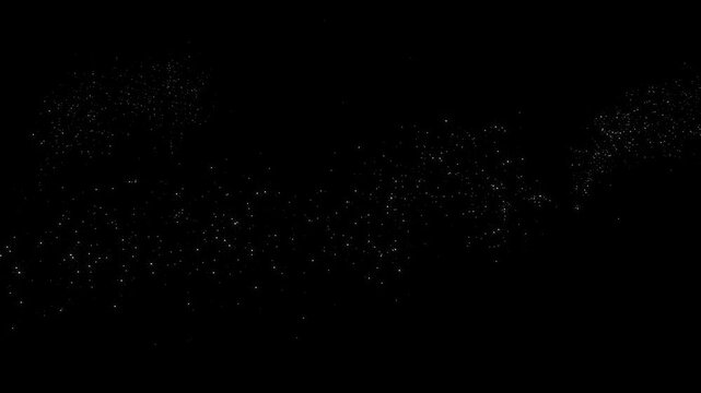 A field of stars moving slowly with glow and glitter, ideal as background.