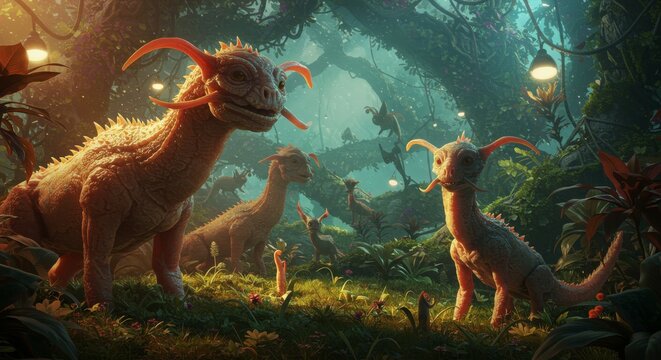 mystical fantasy creature animals illustration