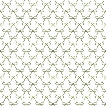 Sophisticated olive khaki green seamless pattern featuring structured ribbon linework. An excellent choice for earthy-toned textile designs and decors.