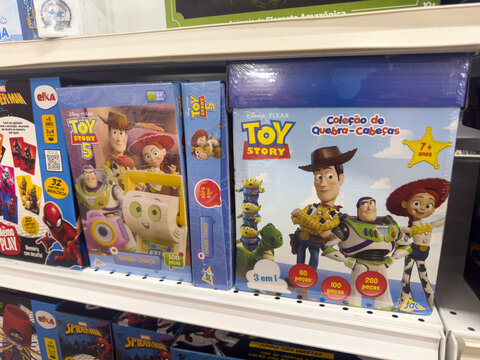 Toy Story puzzle collection retail display shelf merchandise