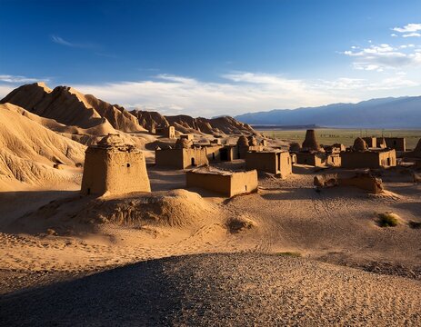 scenery of karamay ghost city xinjiang