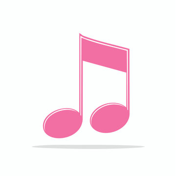Pink Musical Note Icon