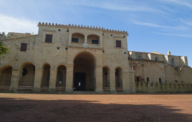 Naklejka premium Colonial architecture in Santo Domingo historic district today