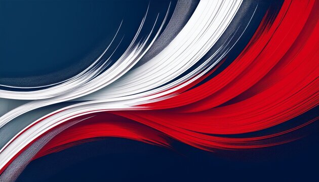 abstract sporty red and white wavy grunge brushes on dark blue background perfect for web banner wallpaper and poster design