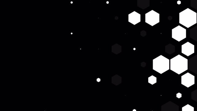 Soccer Hexagon Sports Transition Motion Graphic Background Alpha