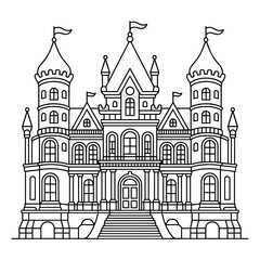 Fototapeta premium vector illustration of a castle