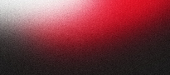 Gradient background with red black and white noise grain texture wallpaper. © dileepa