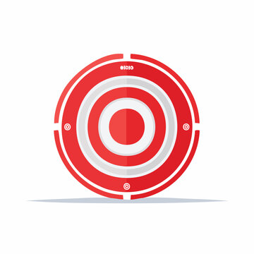 Red and white target with binary code