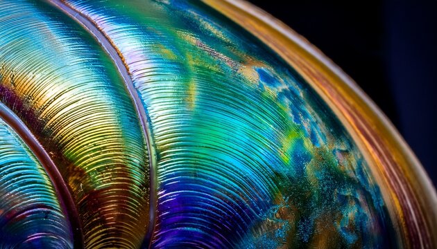 New Zealand Paua Shell Haliotis Iris Close Up As A Luxury Background