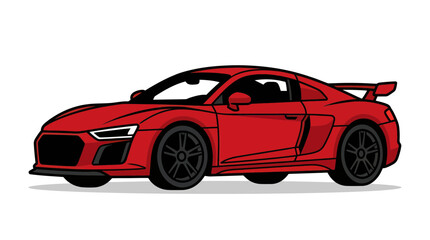 Fototapeta premium Red Sports Car Illustration