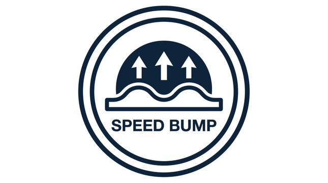 Speed Bump Icon with Arrows Indicating Upward Movement