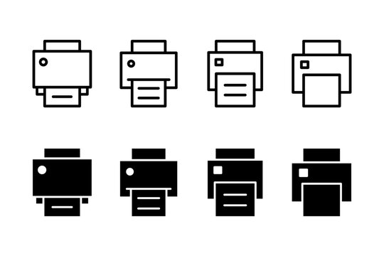 Print icon vector illustration. printer sign and symbol