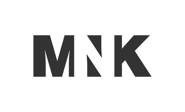MNK logo design. Initial letter M N K bold font style for tech startups, consulting, corporate branding. Creative company name, headlines typography identity, trendy logotype.
