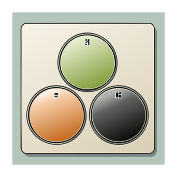 Flat Design Control Buttons Icon Set