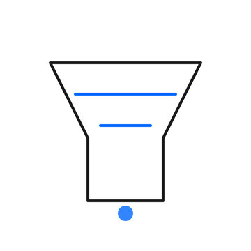 Funnel diagram, marketing sales process, conversion stages, business workflow