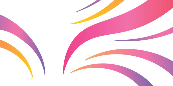 Dynamic Color Lines Splashes Pattern. Vector Background with Flowing Rainbow Lines. Curve and Wave Swirl Ribbons Bg.