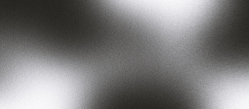 Abstract Monochrome Grainy Gradient Background with Soft Light.