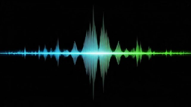 Colorful digital audio waveform visualization on a black background
