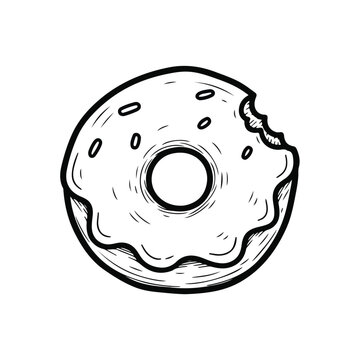 Donut with Bite Mark and Sprinkles