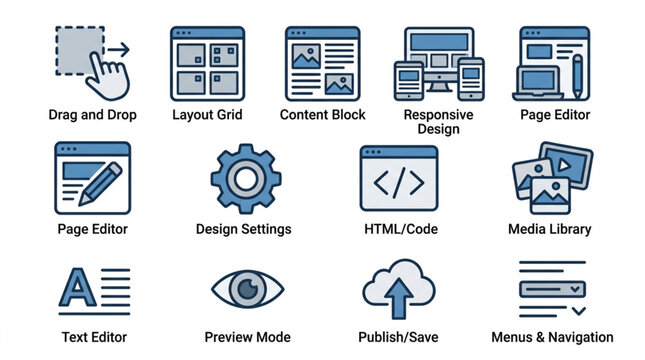Web Design and Development Icons Collection.