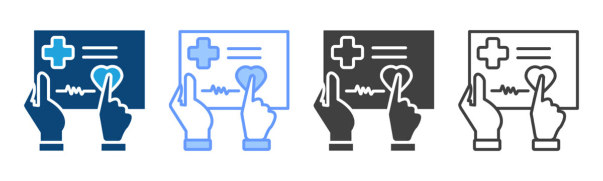 Hospital Management Multi Style Icon Set Vector Collection 