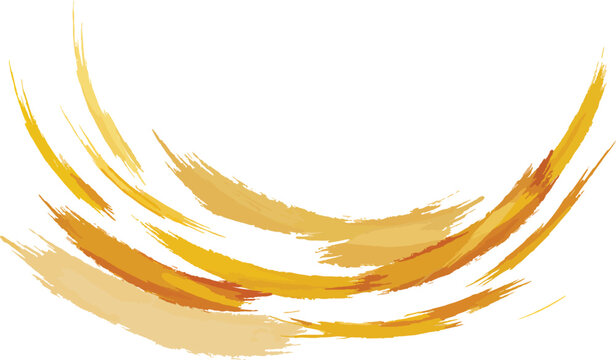 Watercolor Brush Stroke Patches Abstract Design Element on White Background