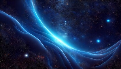 Fototapeta premium Background Abstract Space Blue Universe Dark Stars Black