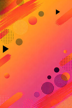 Colorful Abstract Halftone Gradient Background Template for Poster and Banner Design