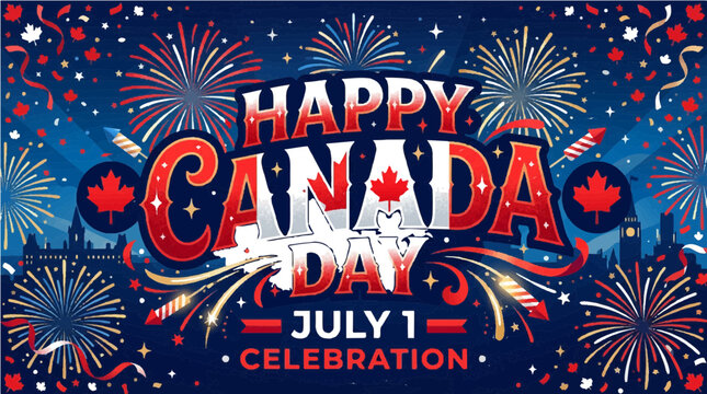 Canada Day, Happy Canada Day, July 1 Celebration, Fireworks Background
