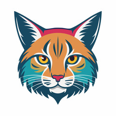 Fototapeta premium Stylized Bobcat Head Illustration