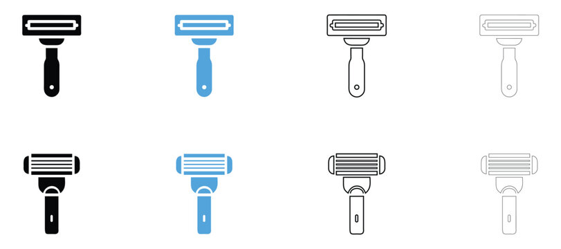 Shaving razor vector icon, men's fashion and lifestyle shaving razor vector, silhouette and outline isolated on transparent background
