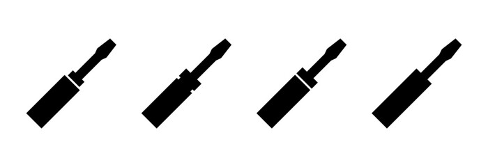 Obraz premium Screwdriver icon set vector. tools sign and symbol