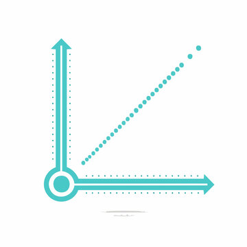 Abstract Graph with Axes and Data Points