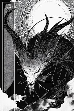 The Devil tarot card in manga style symbolizing addiction, obsession, cheating, abuse, violence, assault, AI generated
